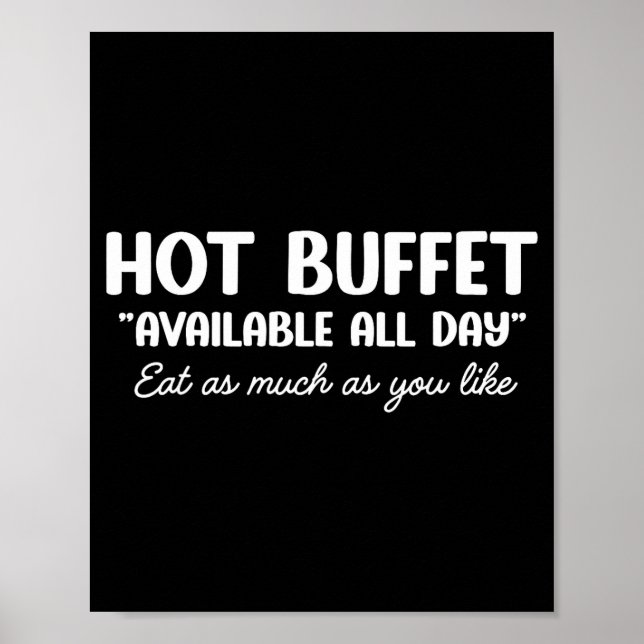 Poster Buffet Quente Disponível Todo o Dia Coma Quanto Qu (Frente)