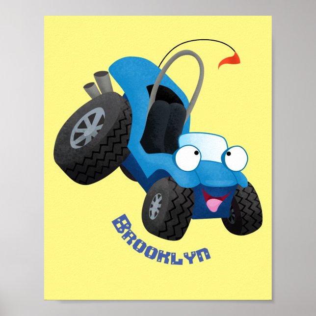 Poster Buggy duna em forma de cartoon de veículos rodoviá (Frente)