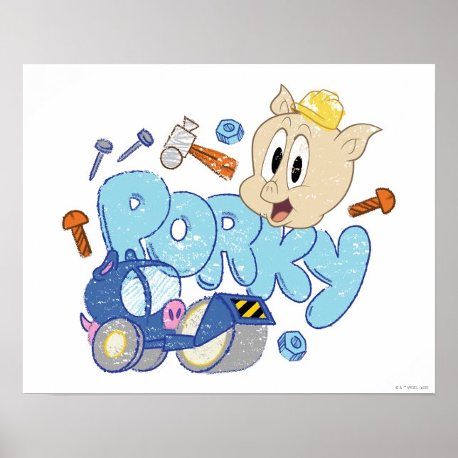 Poster BUGS BUNNY BUILDERS™| Desenho do Porky (Frente)