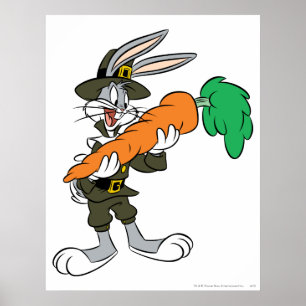 Póster BUGS BUNNY™ Peregrino Dia de Ação de Graças Cenour