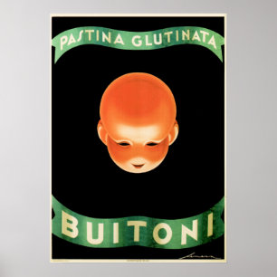 Poster BUITONI PASTINA GLUTINATA Pasta Vintage italiano
