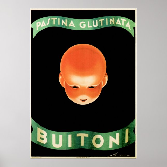 Poster BUITONI PASTINA GLUTINATA Pasta Vintage italiano (Frente)
