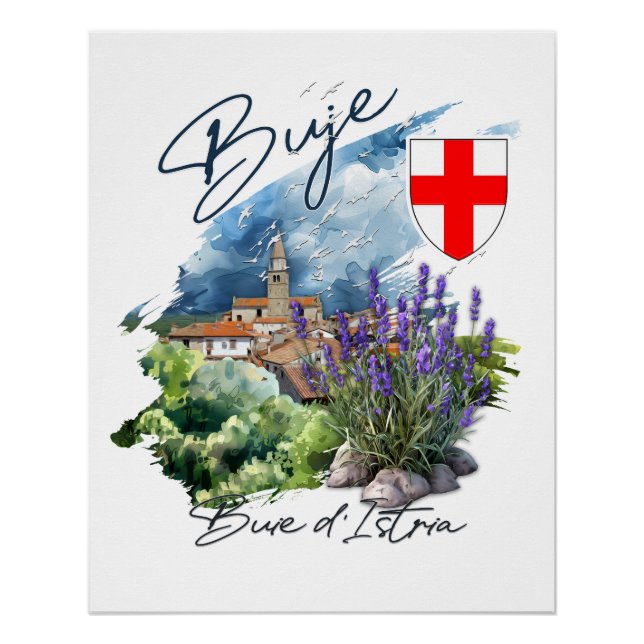 Póster Buje Croatia (Frente)
