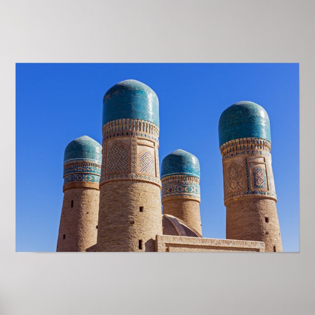 Poster Bukhara, Usbequistão - Chor Minor Madrassah (Frente)