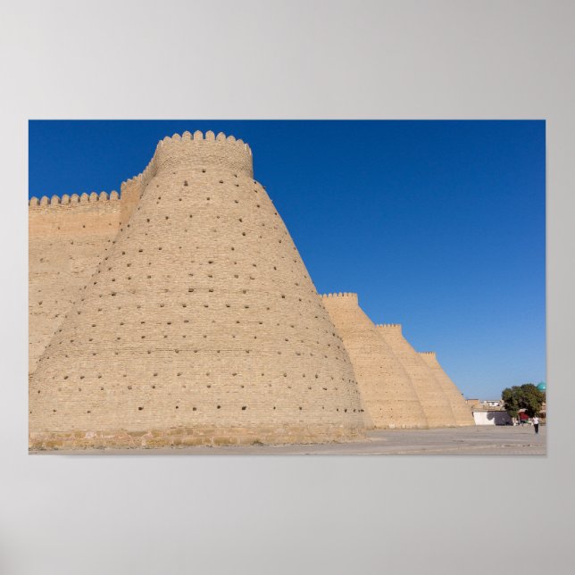 Poster Bukhara, Usbequistão - Muro da Fortaleza Arca (Frente)