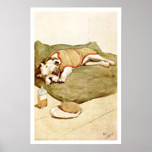 Póster Buldogue com uma doença misteriosa