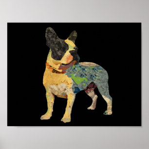 Póster Buldogue francês pintado bonito