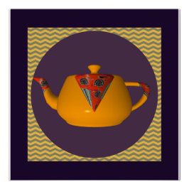 Póster Bule Amarelo Chevron Geo