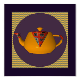 Póster Bule Amarelo Chevron Geo