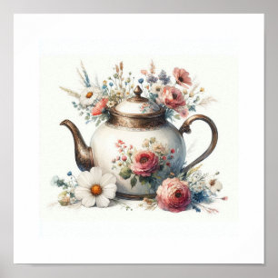 Poster Bule de Chá Floral 7