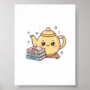 Poster Bule de Chá Kawaii Fofo Caderno de Notas Adesivo