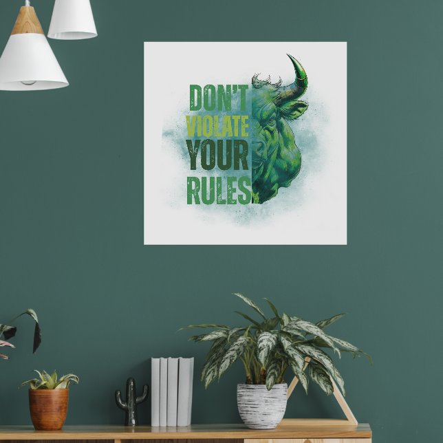 Poster Bull design | Reminder | Motivation (Sala de Estar 1)