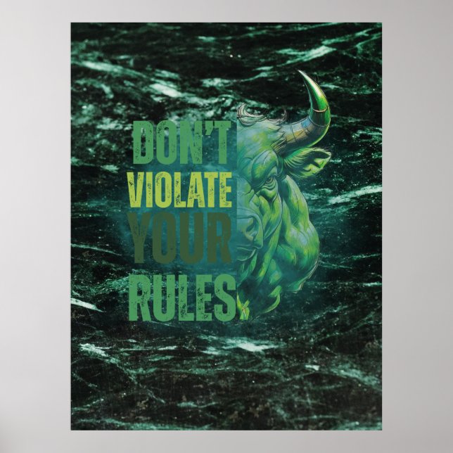 Poster Bull design | Reminder | Motivation (Frente)