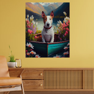 Poster Bull Terrier em um remo: Uma aventura cênica