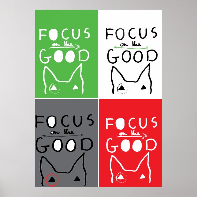 Poster Bull Terrier Pop Art Foco na BOA inspiração (Frente)