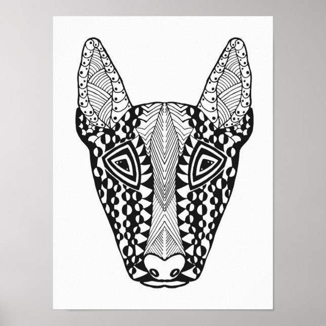 Poster Bull Terrier Sketch 2 (Frente)