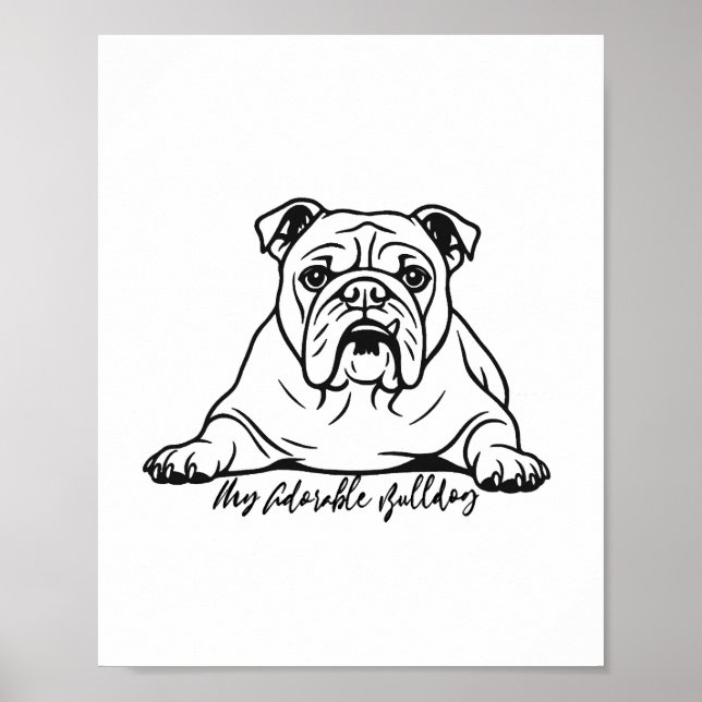 Poster Bulldog Adorável (Frente)