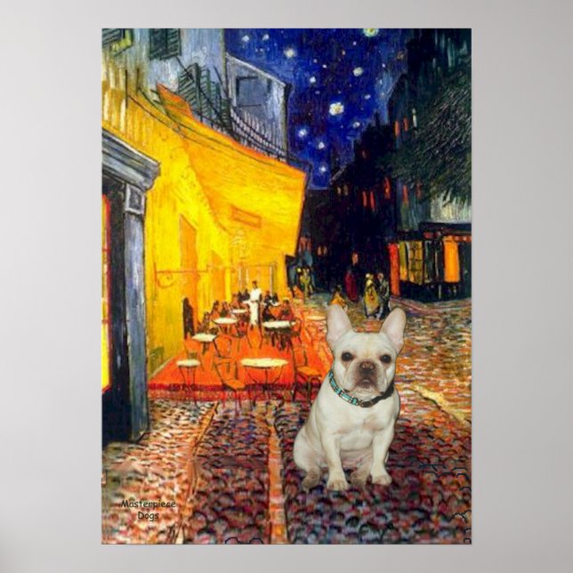 Póster Bulldog Francês 1 - Terrace Cafe (Frente)
