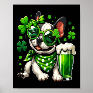 Poster Bulldog Francês Engraçado St. Patricks