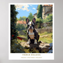 Poster Bulldog Francês (Estilo Vintage)