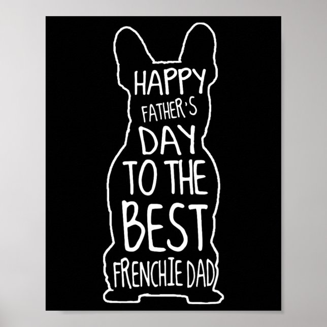 Poster Bulldog Gift For Lover Happy Dia de os pais French (Frente)