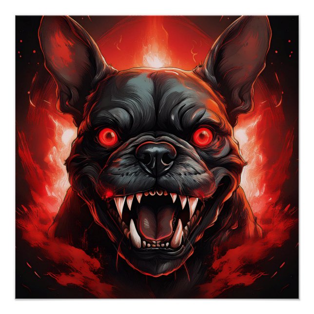 Póster Bulldogue Francês Falhou (Frente)