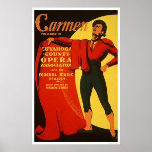 Póster Bullfighter Carmen WPA 1939