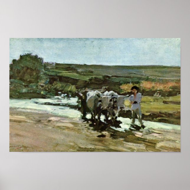 Póster Bullock Cart No Ford Por Grigorescu Nicolae (Frente)