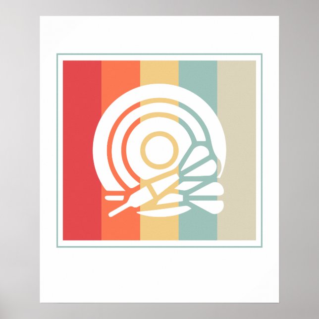 Poster Bullseye Dart Board Dartboard Target (Frente)