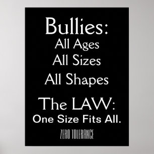 Poster Bullying - Tolerância zero - SRF