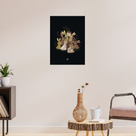 Poster BULRUSH RABBITS por Alexandra Dikaia