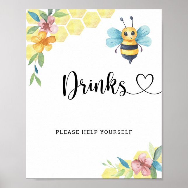 Poster Bumble Bee - Bebidas sirvam-se (Frente)