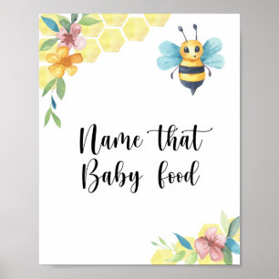 Poster Bumble bee - dê o nome da comida do bebê