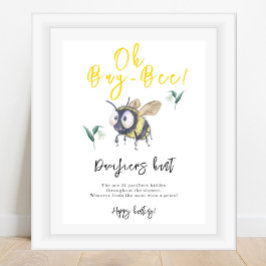 Poster Bumblebee - Jogo de caça ao chupeta no chá de bebê