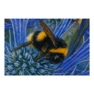 Póster Bumblebee sobre o Thistle Azul