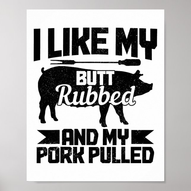 Poster Bumbum De Grelha De churrasco Esfregado E Minha Ca (Frente)