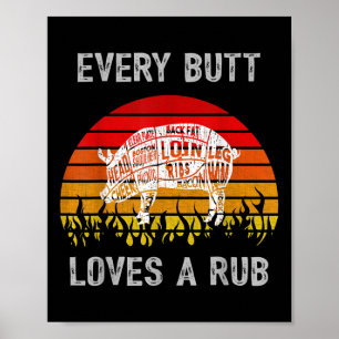 Poster Bumbum Engraçado Adora Fumante De Churrasco De Car