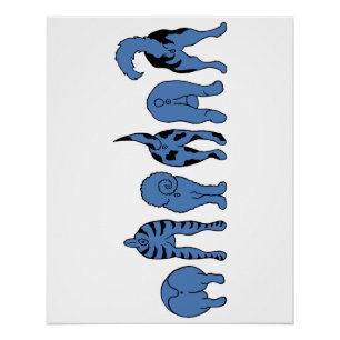 Póster Bumbuns de Cachorro Azul