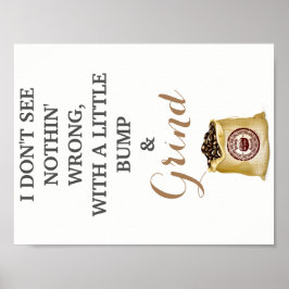 Poster Bump and Grind Kitchen Pun Wall Art