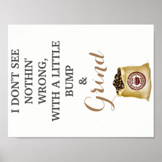 Poster Bump and Grind Kitchen Pun Wall Art