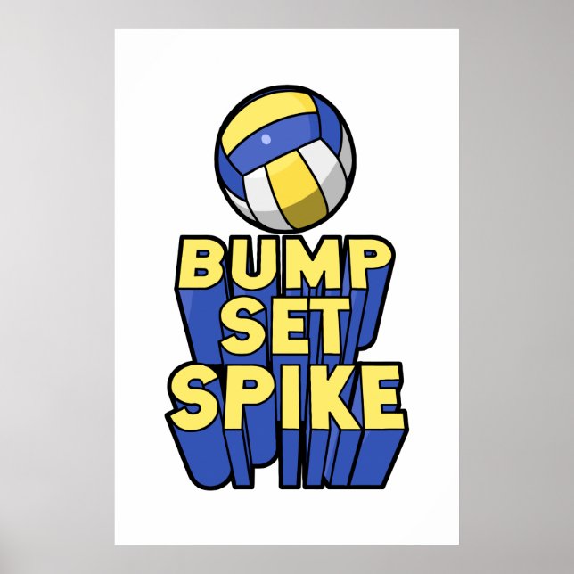 Poster Bump Set Spike Voleibol (Frente)
