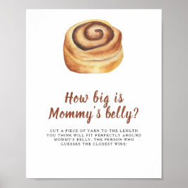 Poster Bun chá de fraldas Qual é o tamanho do jogo de bar