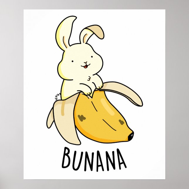 Poster Bunana Funny Bunny Num Canhão De Banana (Frente)