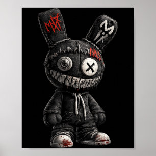 Poster Bunny Assustador Horror Gótico Grunge Emo Estética