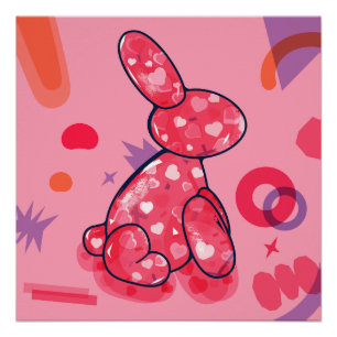 Póster Bunny Balloon