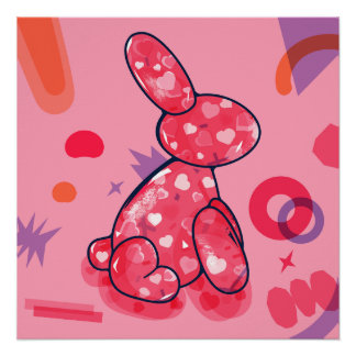 Póster Bunny Balloon