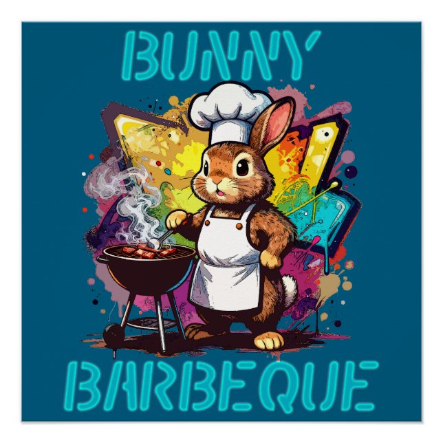 Póster Bunny Barbeque (Frente)