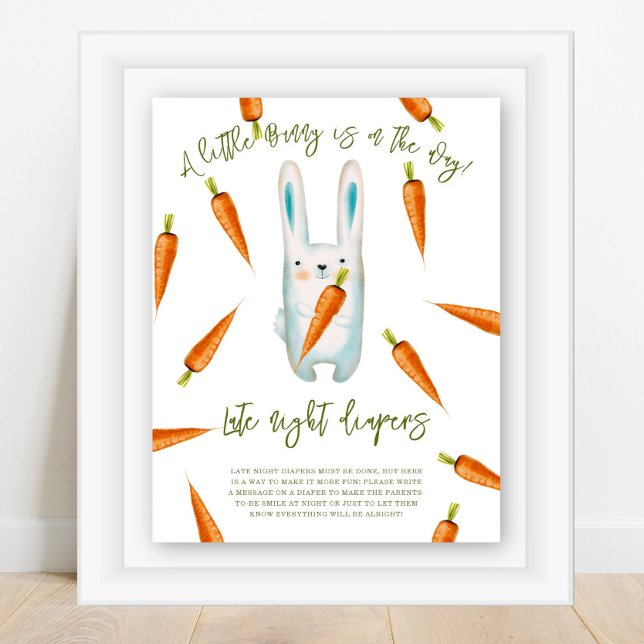 Poster Bunny - fraldas noturnas tardias (Criador carregado)