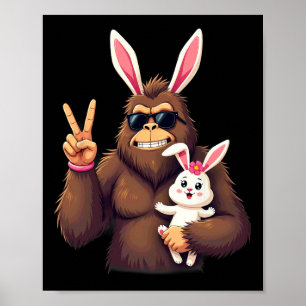 Poster Bunny Sasquatch Bigfoot Páscoa 1
