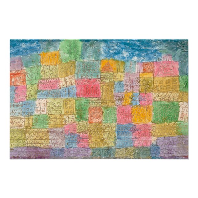 Póster Bunte Landschaft - Paul Klee (Frente)